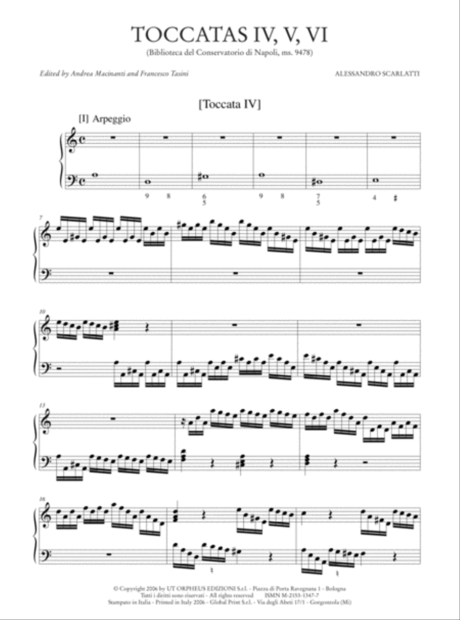 Toccatas IV, V, VI (Biblioteca del Conservatorio di Napoli ms. 9478) for Keyboard Harpsichord scores gallery preview page 2