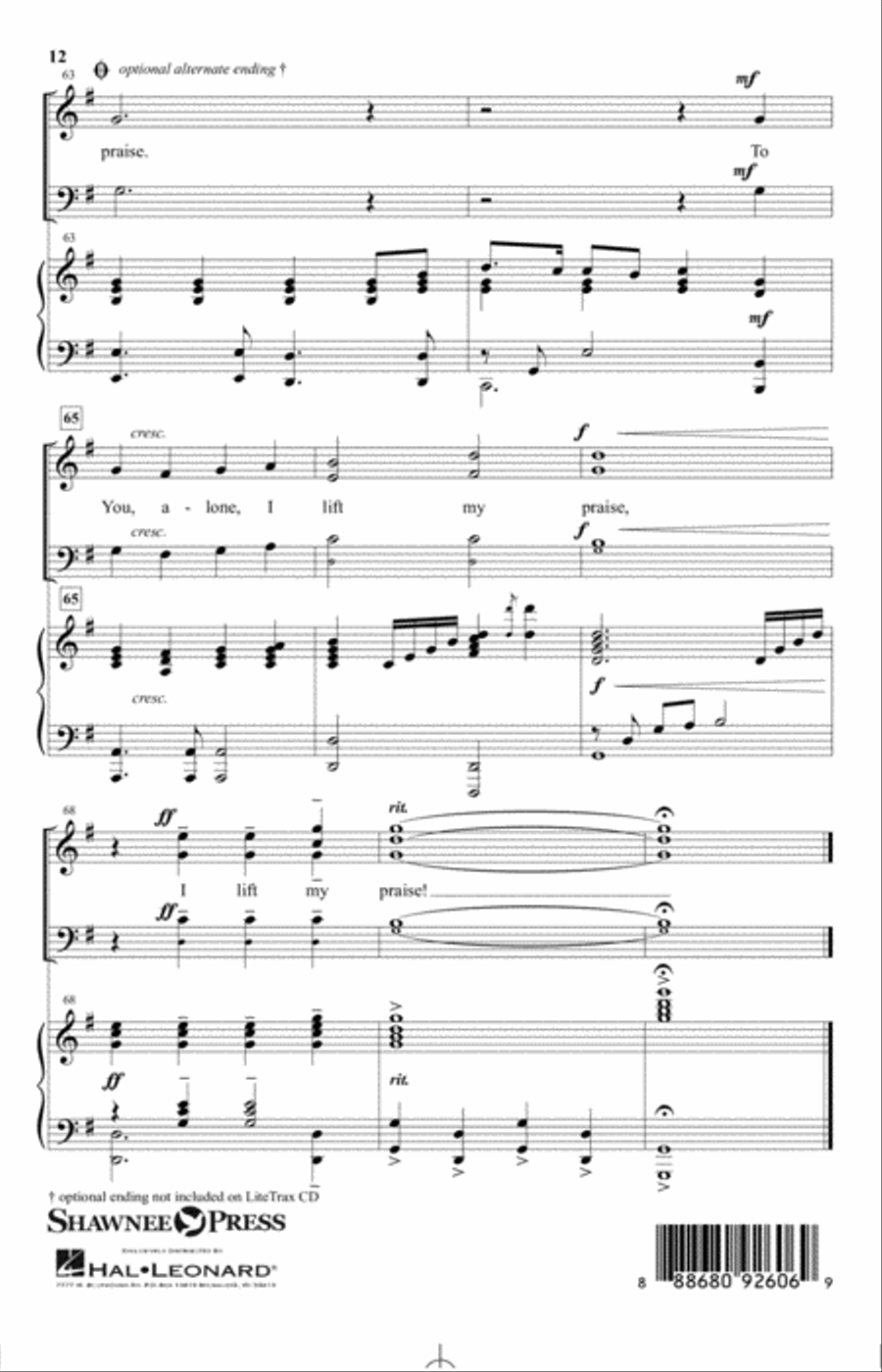 Lord, I Worship You Lord, I Worship You 4-Part scores gallery preview page 11