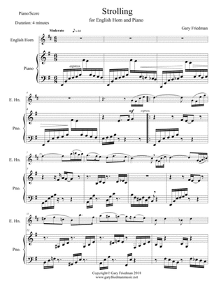 Strolling (for English Horn and Piano)