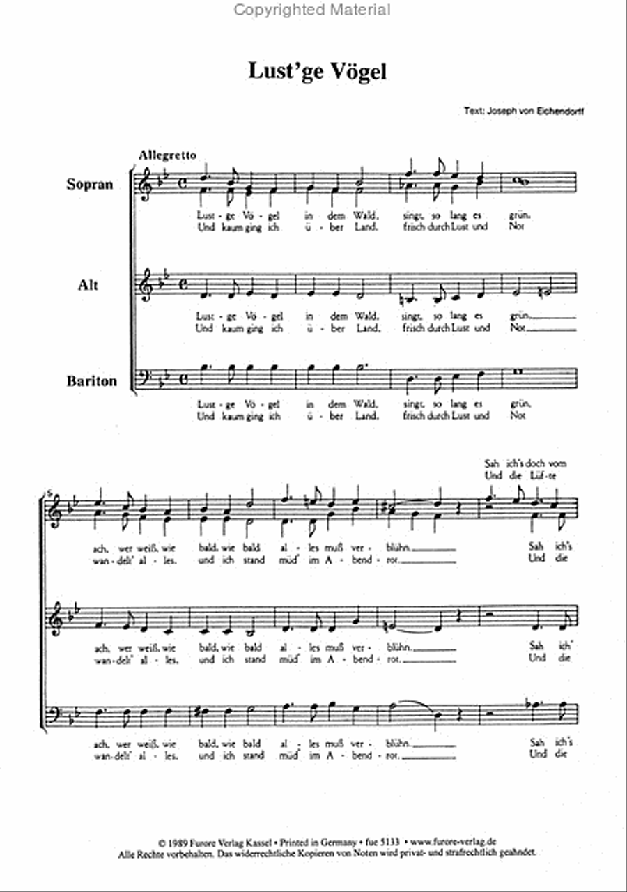 Weltliche a-cappella Chore von 1846 Vol. 4 A Cappella scores gallery preview page 2
