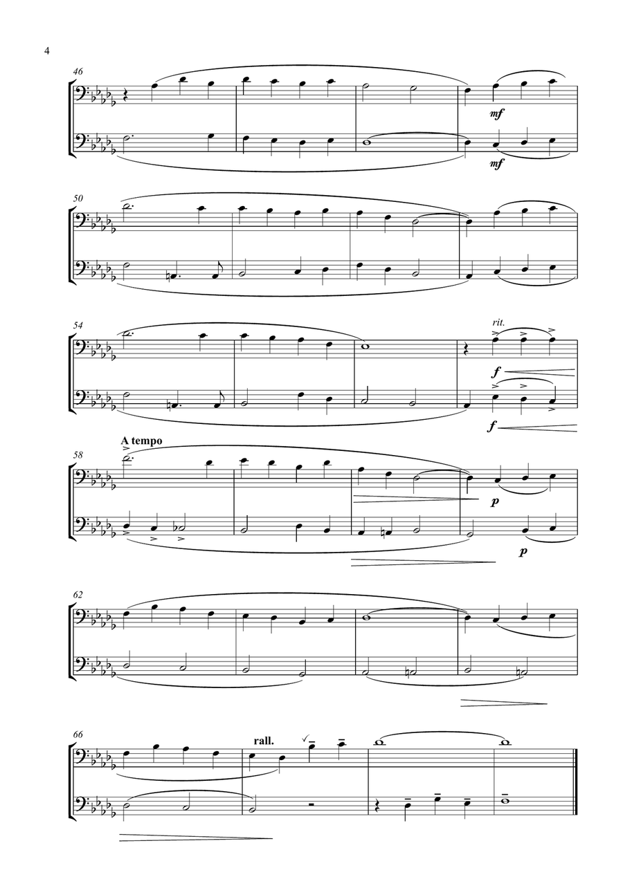 Danny Boy. Duet for Trombone Brass Duet scores gallery preview page 4