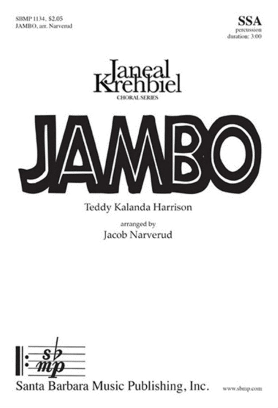Jambo - SSA Octavo Jambo - SSA Octavo SSA scores gallery preview page 1