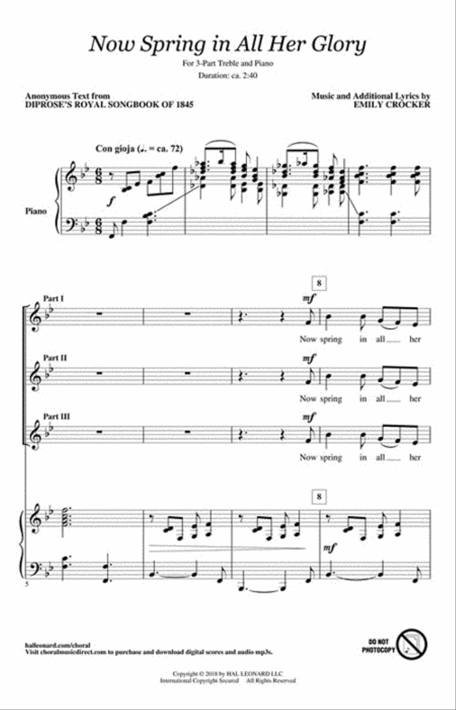 Now Spring in All Her Glory 3-Part scores gallery preview page 2