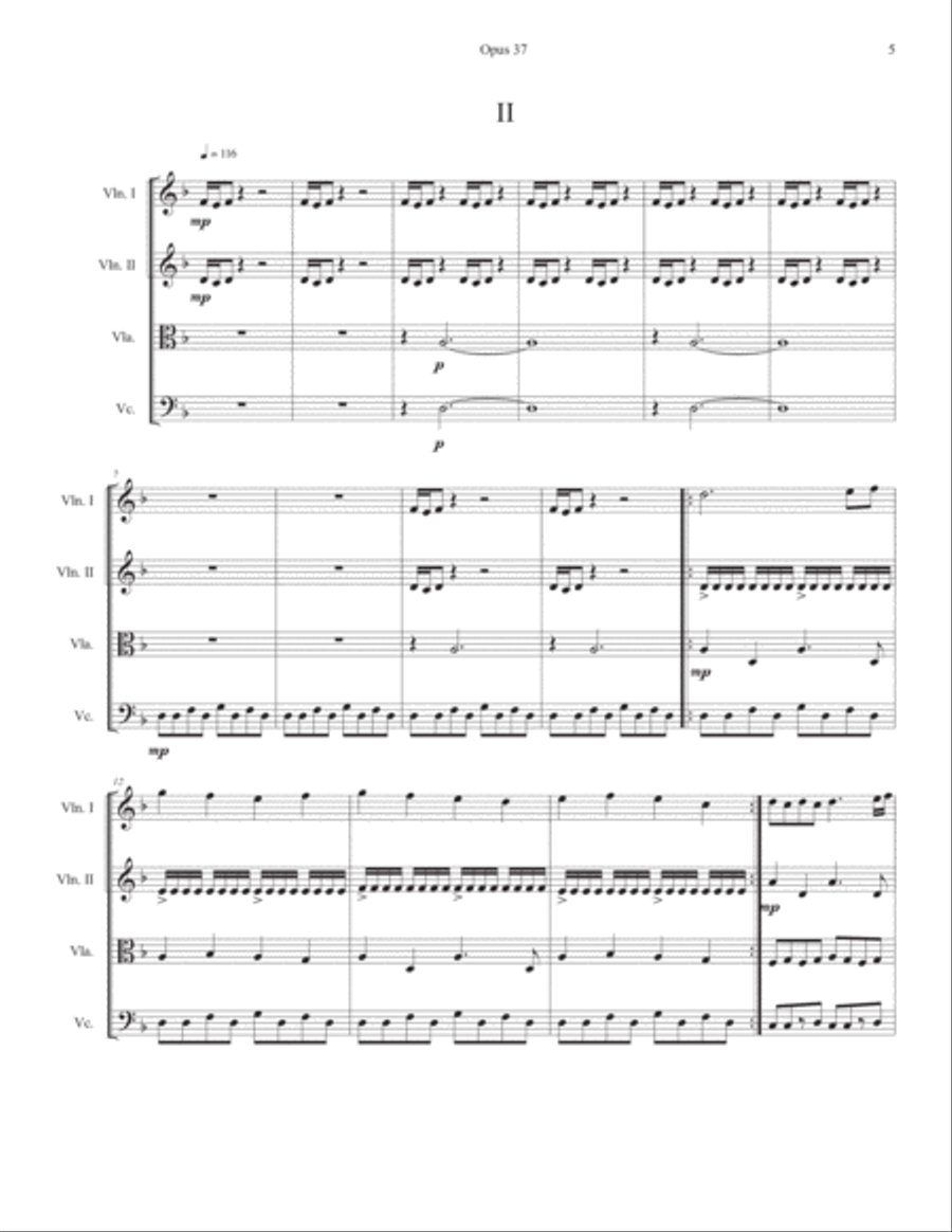 Opus 37 String Quartet scores gallery preview page 5