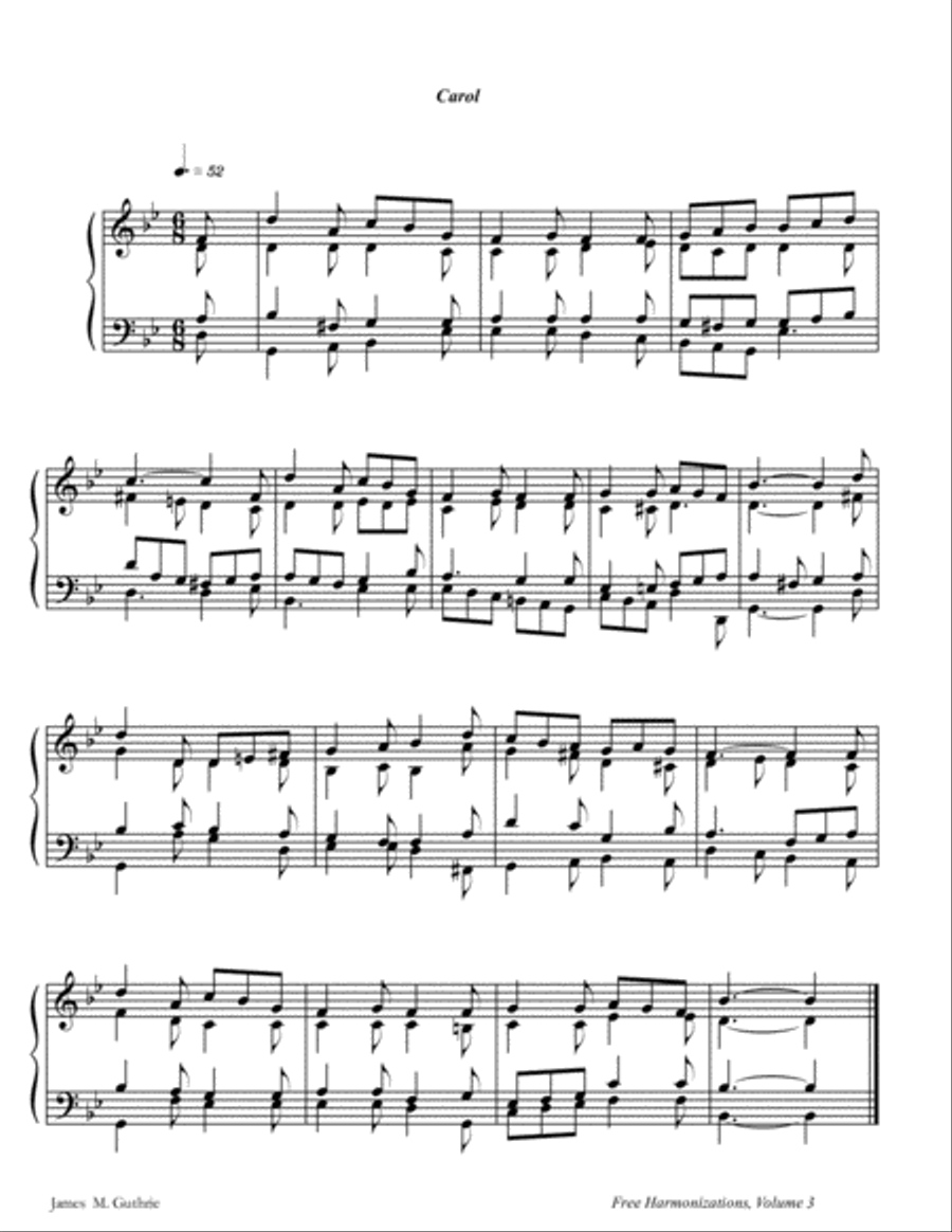 Guthrie: Free Harmonizations of Favorite Christmas Hymns Organ Solo scores gallery preview page 4