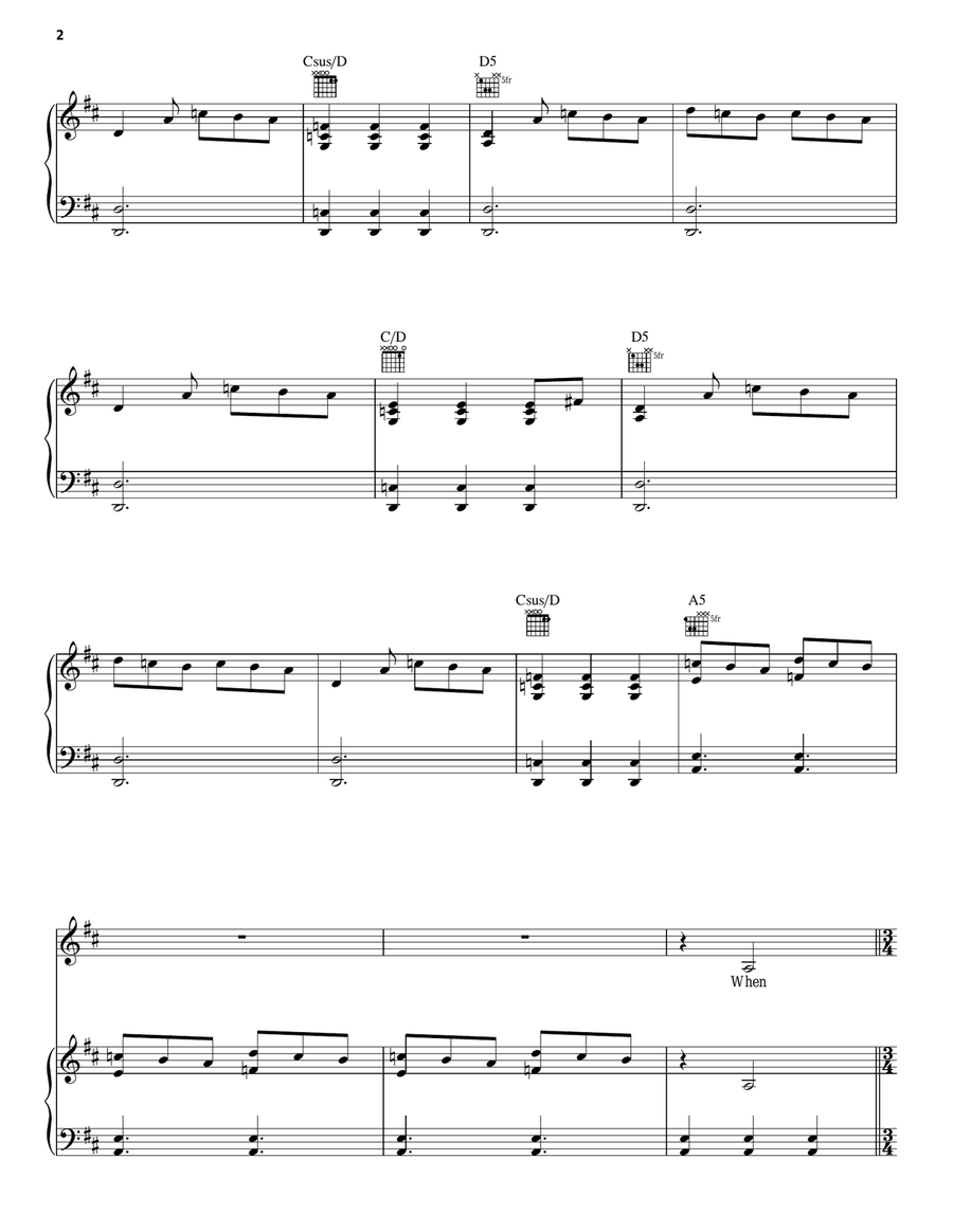 Touch The Sky (From Brave) Piano, Vocal, Guitar scores gallery preview page 2