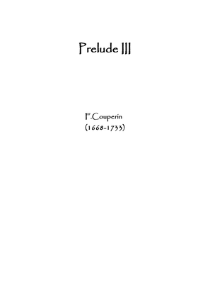 Prelude III by F. Couperin