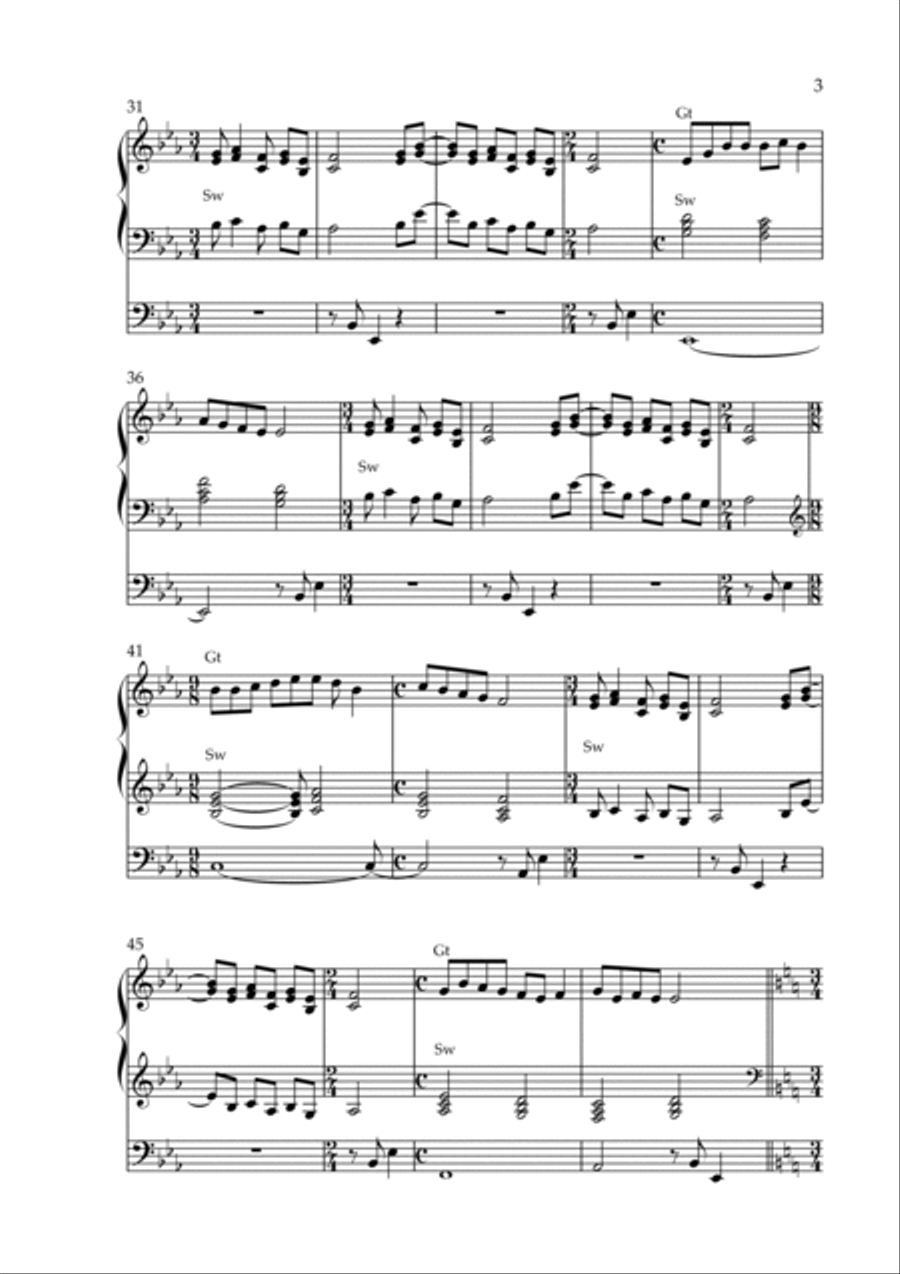Meditation on Adoro te devote, Op. 221 (Organ Solo) by Vidas Pinkevicius Organ Solo scores gallery preview page 3
