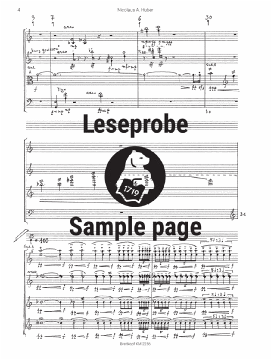 Doubles, mit einem beweglichen Ton String Quartet scores gallery preview page 4