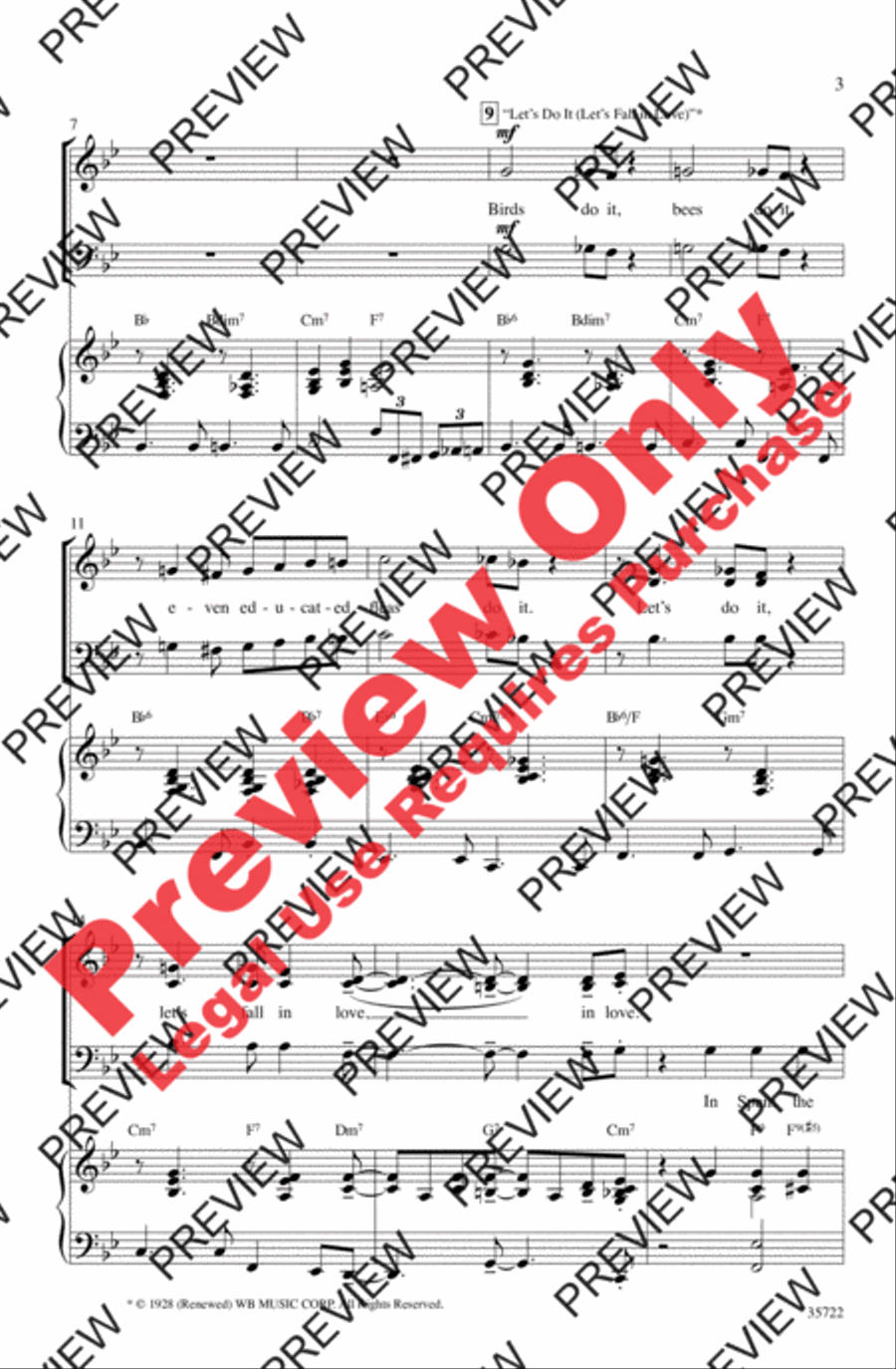 Let's Fall in Love 3-Part scores gallery preview page 3