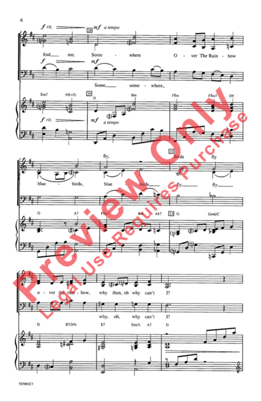 Over the Rainbow Over the Rainbow 3-Part scores gallery preview page 5