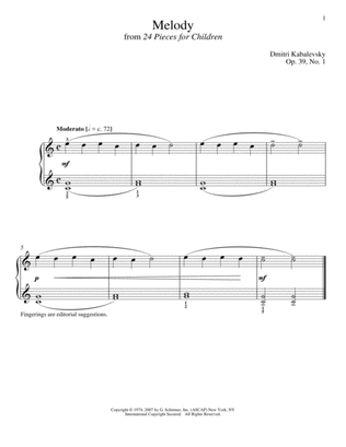 Melody, Op. 39, No. 1