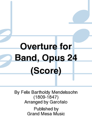 Book cover for Overture for Band, Opus 24