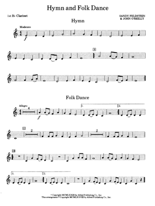 Hymn and Folk Dance: 1st B-flat Clarinet