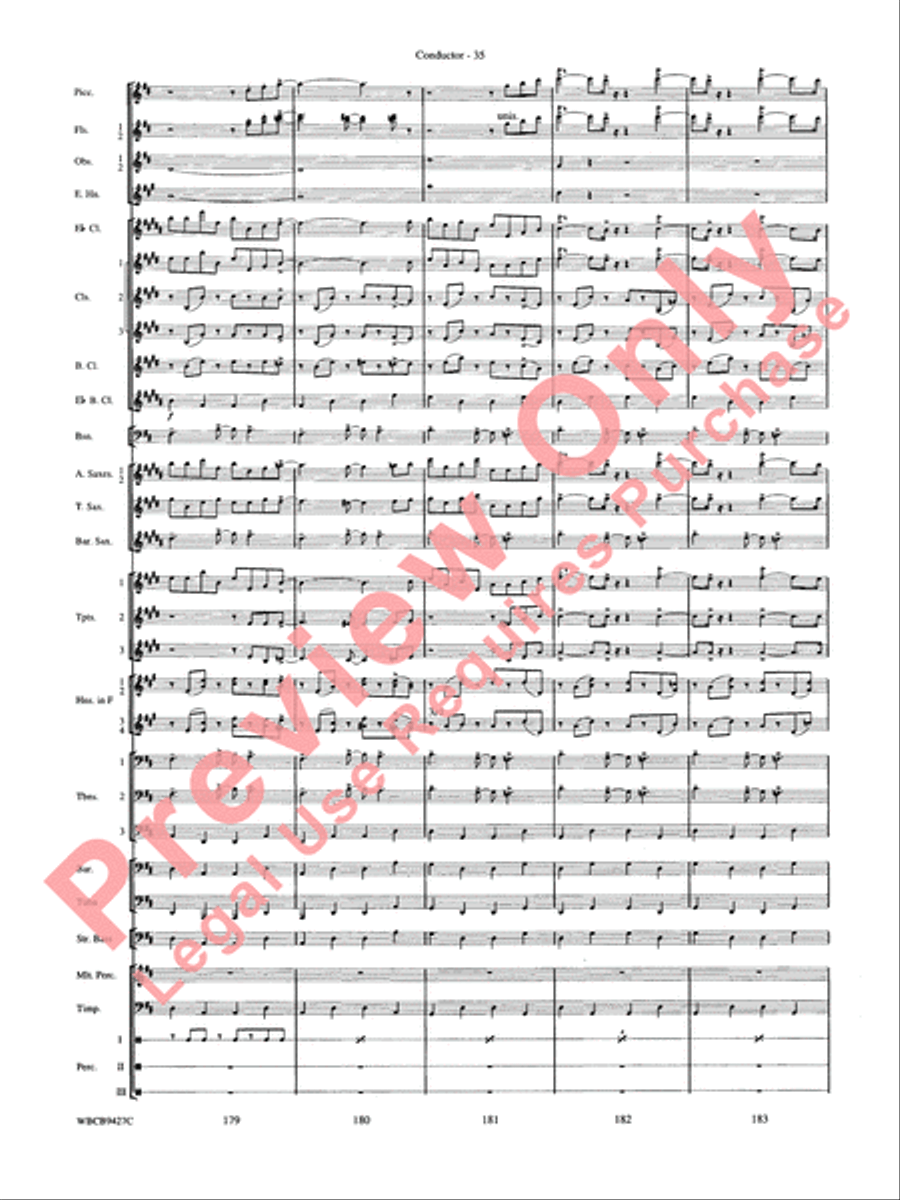 An American in Paris Concert Band scores gallery preview page 37