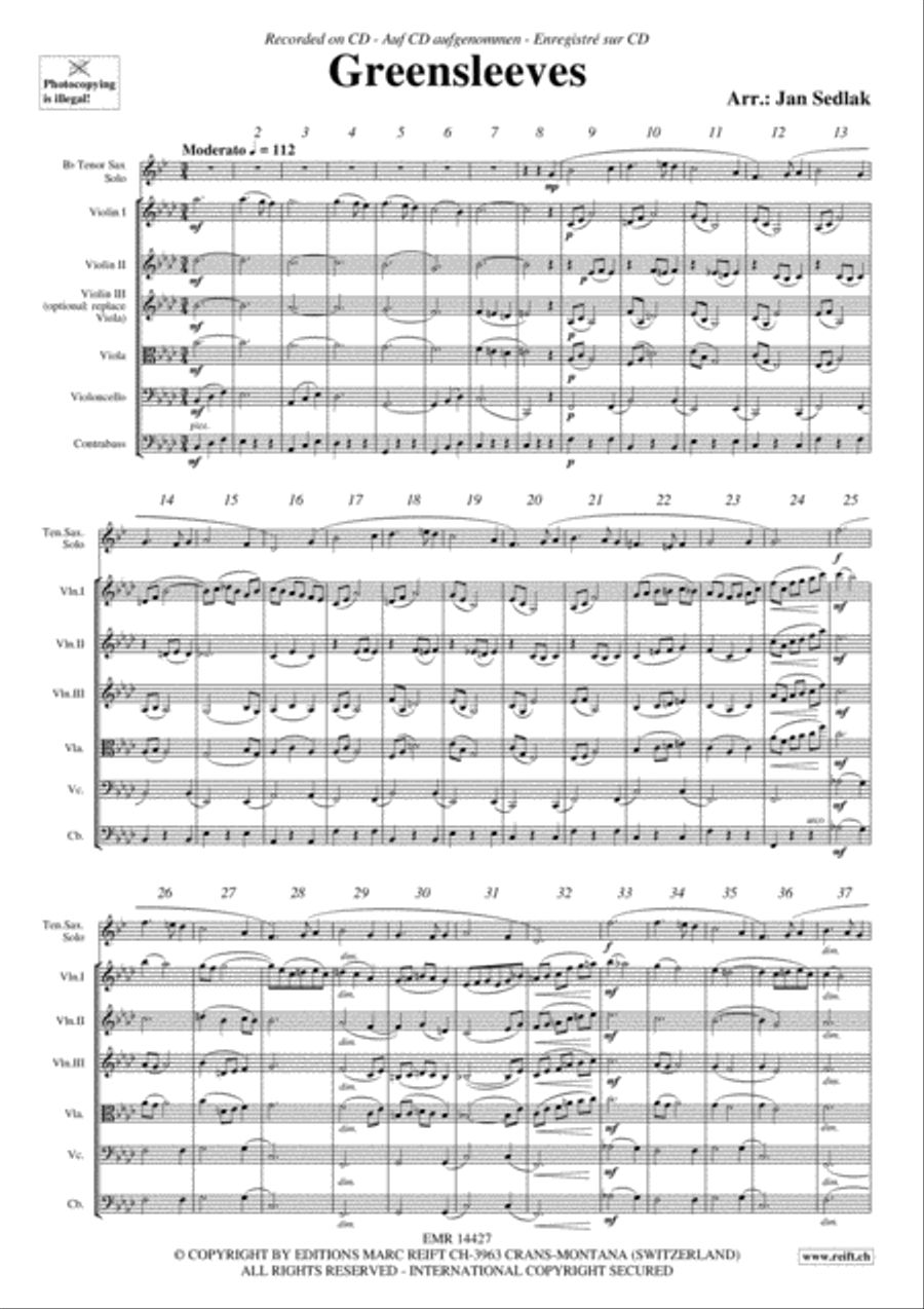 Greensleeves String Orchestra scores gallery preview page 3