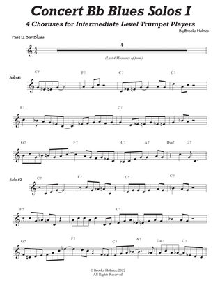 Concert Bb Blues Solos for Intermediate Level Trumpet