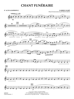 Chant Funeraire (arr. Myron Moss) - Eb Alto Saxophone 2