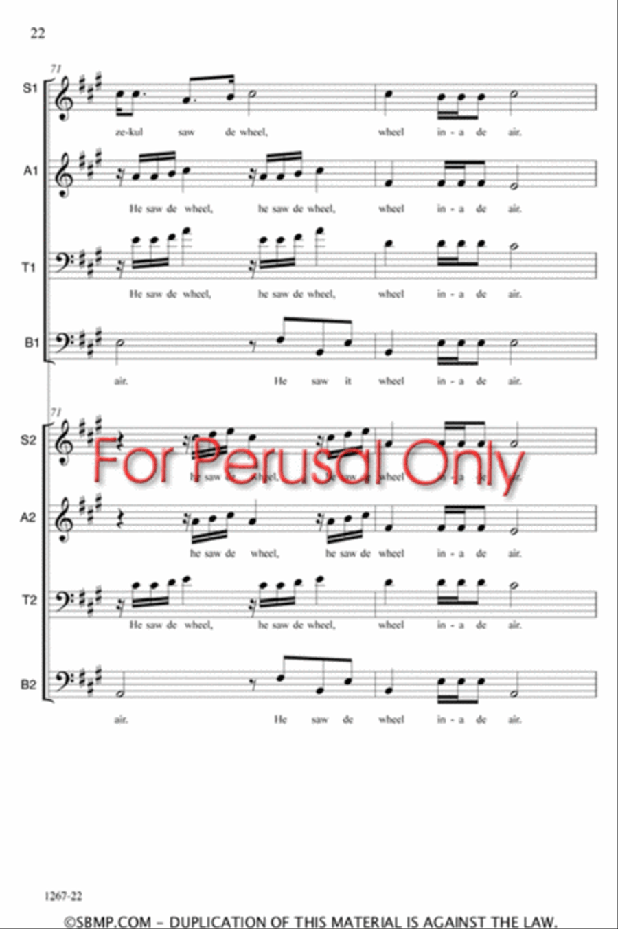 Ezekiel - SATB Double Choir Octavo 4-Part scores gallery preview page 22