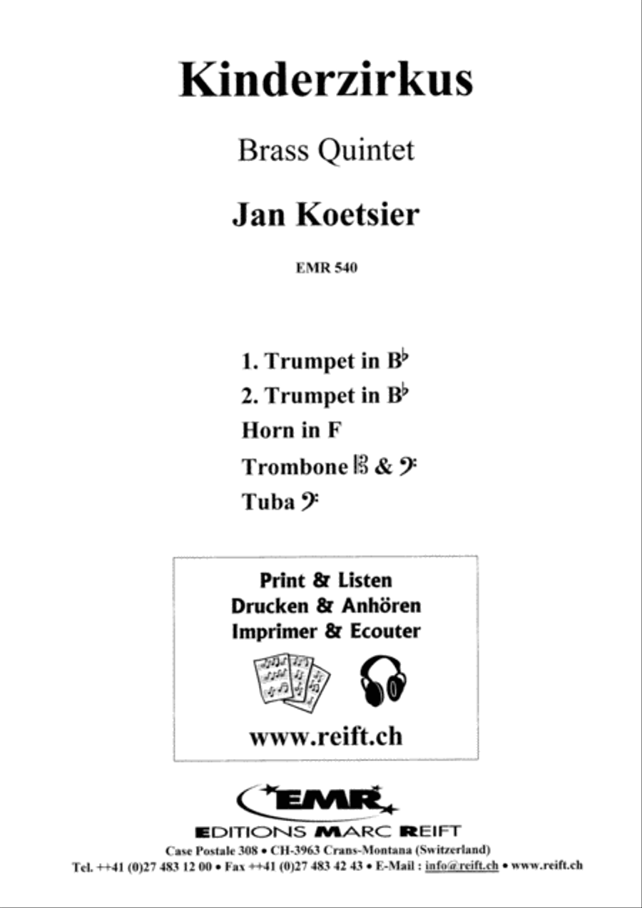 Kinderzirkus Brass Quintet scores gallery preview page 2