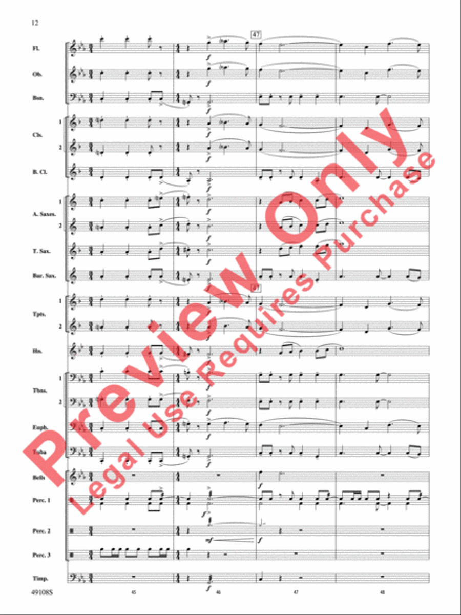 Tango for Two Left Feet Tango for Two Left Feet Concert Band scores gallery preview page 13
