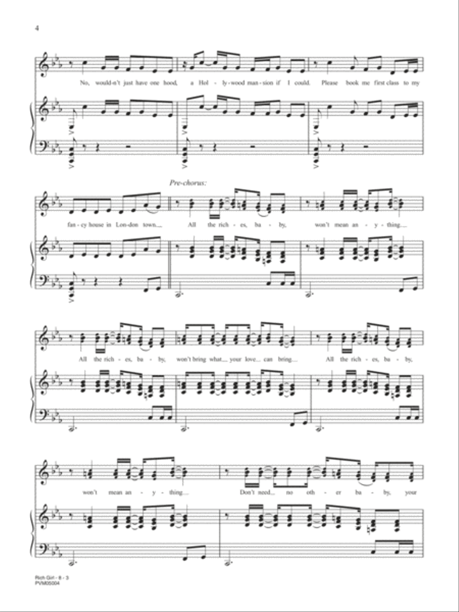 Rich Girl Piano, Vocal, Guitar scores gallery preview page 3