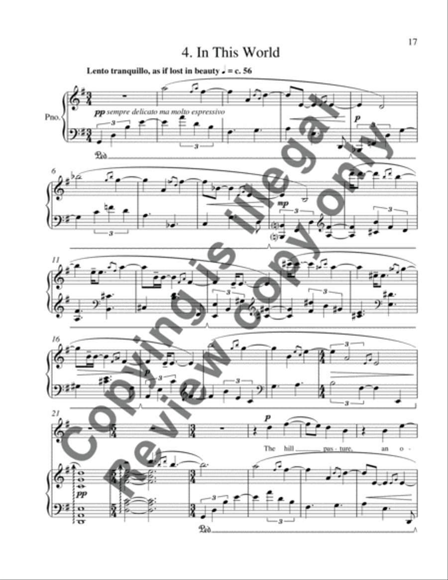 The Space Between (Song Cycle) High Voice scores gallery preview page 6