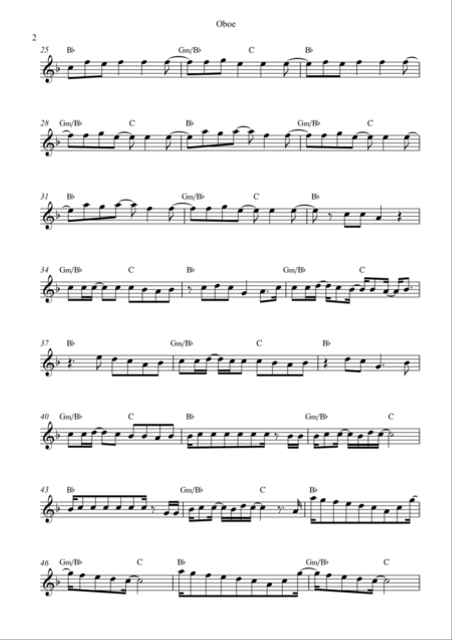 Boy's A Liar Pt. 2 Boy's A Liar Pt. 2 Oboe Solo scores gallery preview page 2