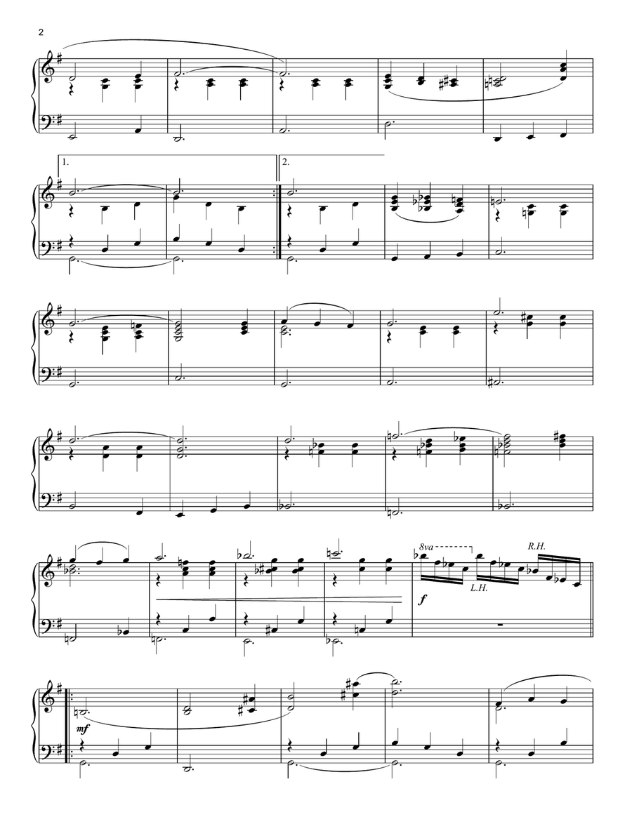 Somewhere, My Love Somewhere, My Love Piano Solo scores gallery preview page 2