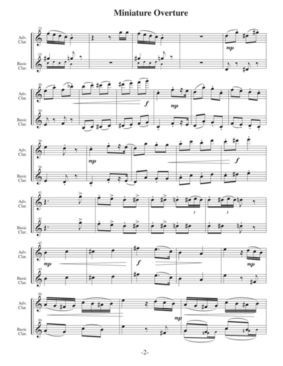 Miniature Overture - Tchaikovsky (Arrangements Level 3-6 for CLARINET + Written Acc) image number null