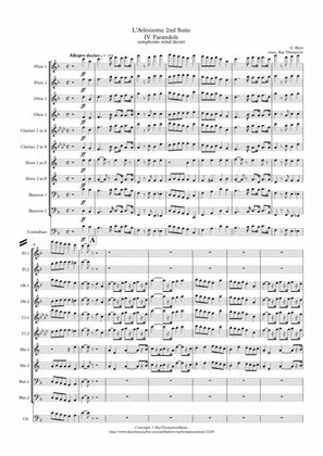 Book cover for Bizet: L'Arlésienne 2nd Suite IV. Farandole - symphonic wind