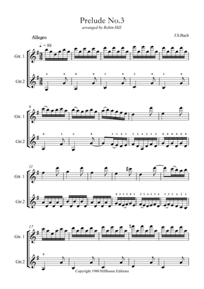 Prelude No.3 (from 'The Well-Tempered Clavier')