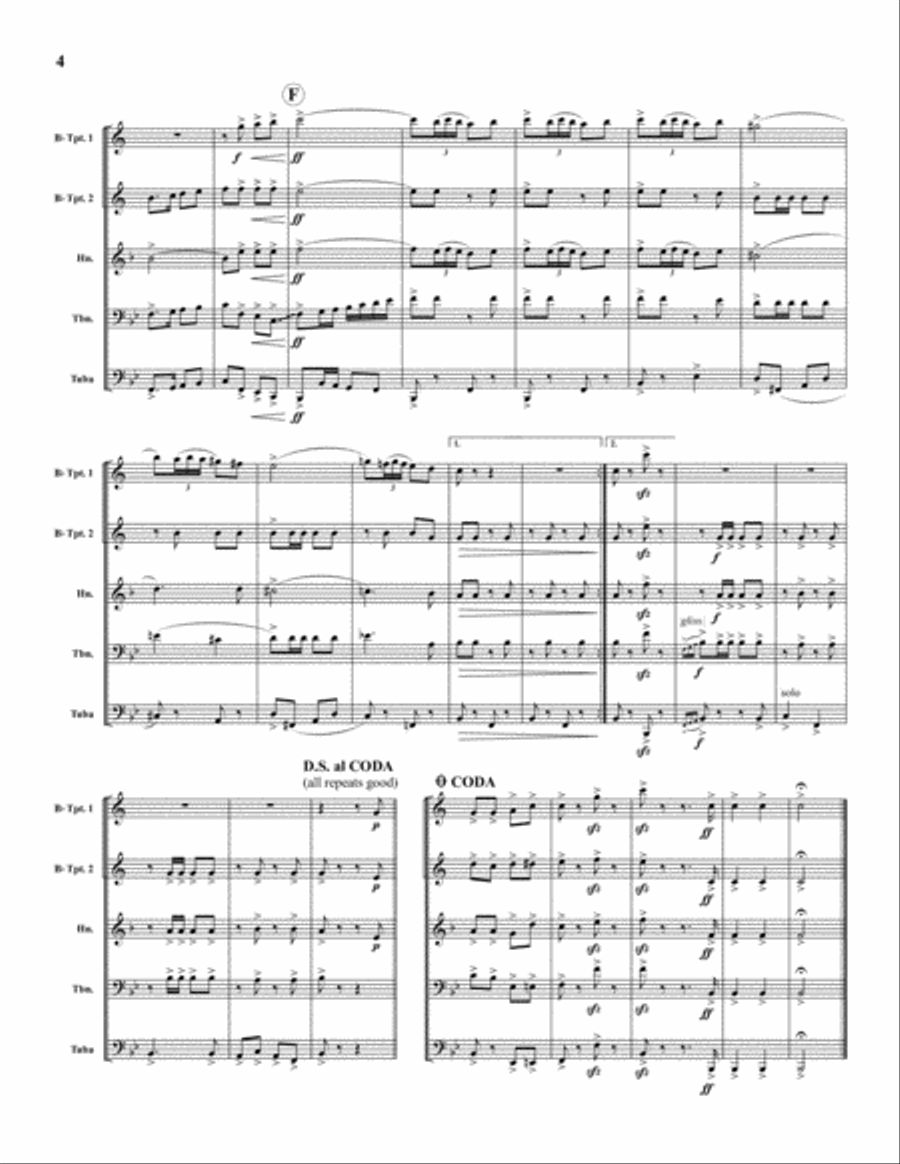 La Sorella Brass Quintet scores gallery preview page 5