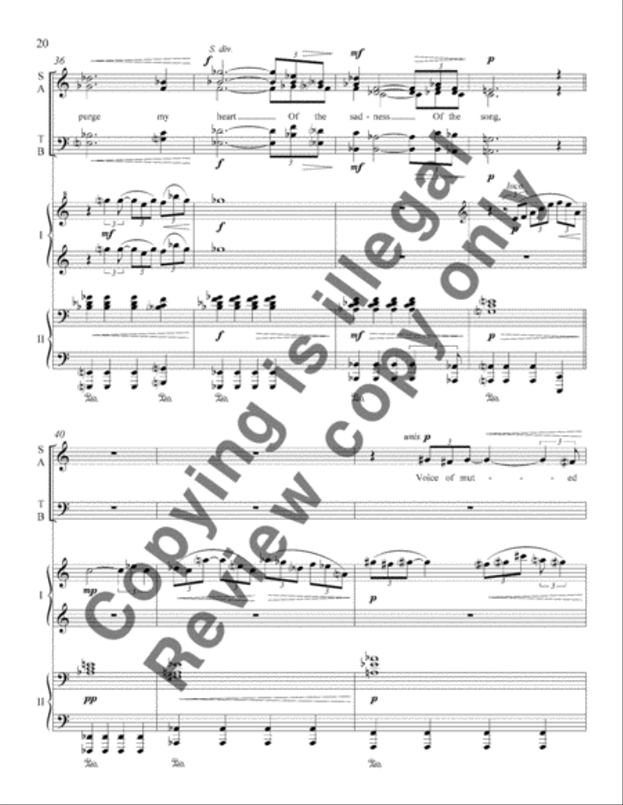 Afro-American Fragments: 4. Song for Billie Holiday 4-Part scores gallery preview page 7