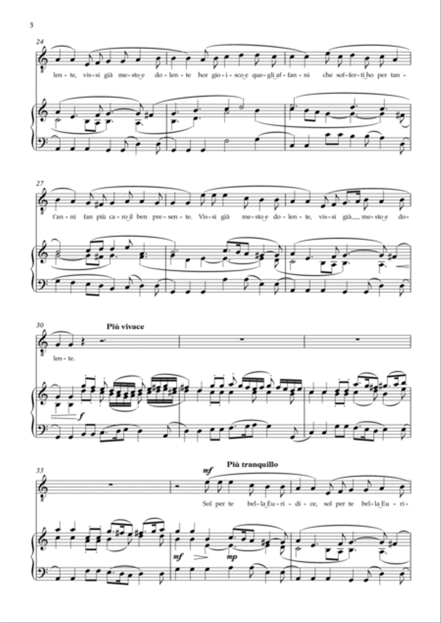 Vi ricorda o boschi ombrosi Tenor Voice scores gallery preview page 3