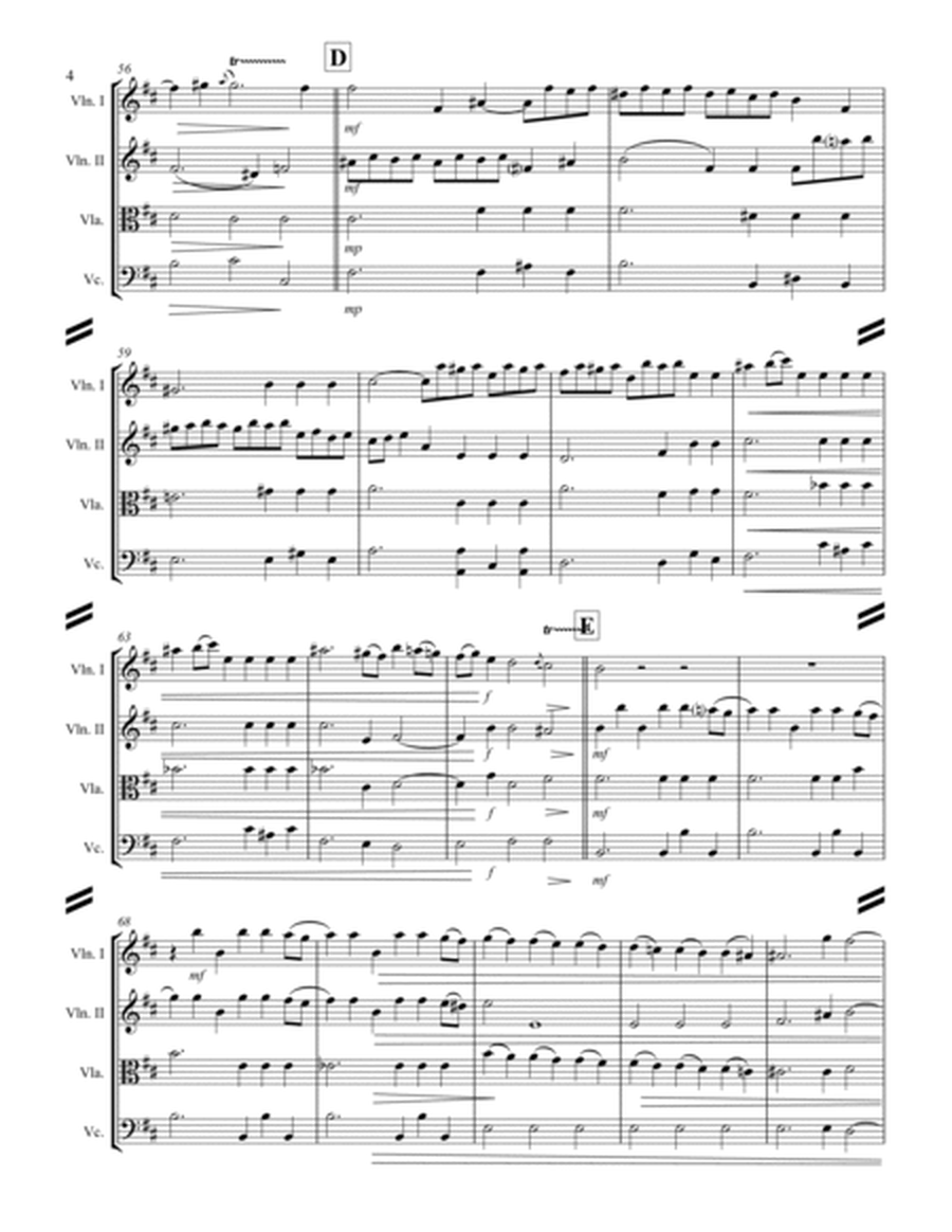 Handel - Water Music Suite No. 2 – 2. Alla Hornpipe (for String Quartet) image number null