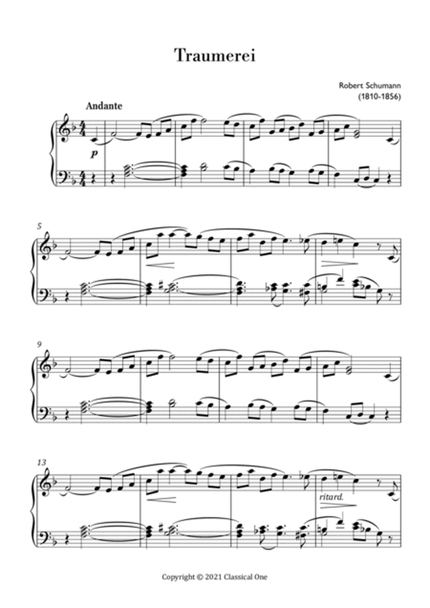 Schumann - Traumerei(Easy Piano Version) image number null