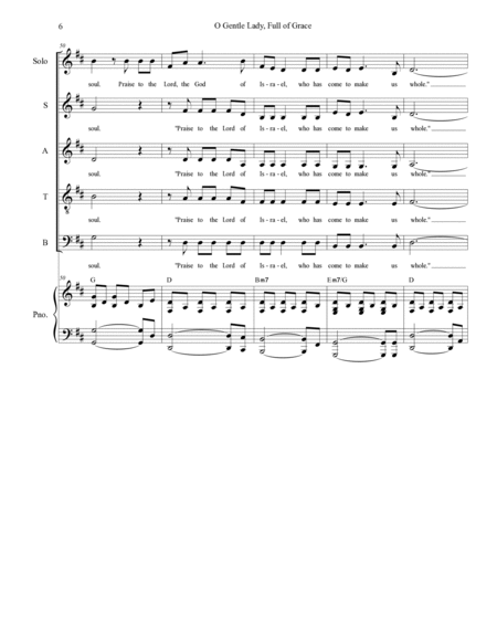 O Gentle Lady, Full Of Grace (Solo with SATB) image number null
