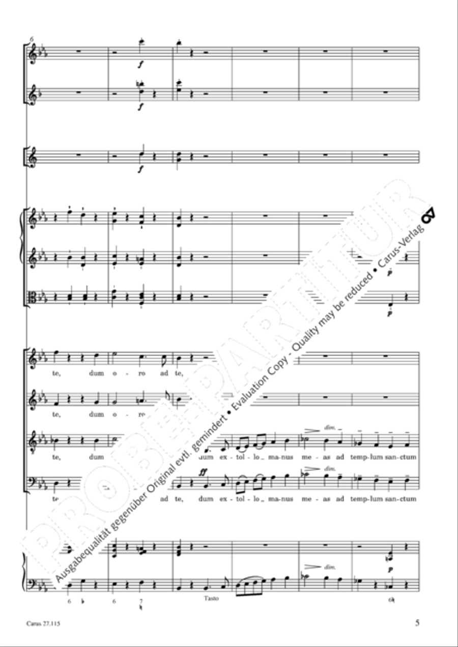 Exaudi, Domine 4-Part scores gallery preview page 6