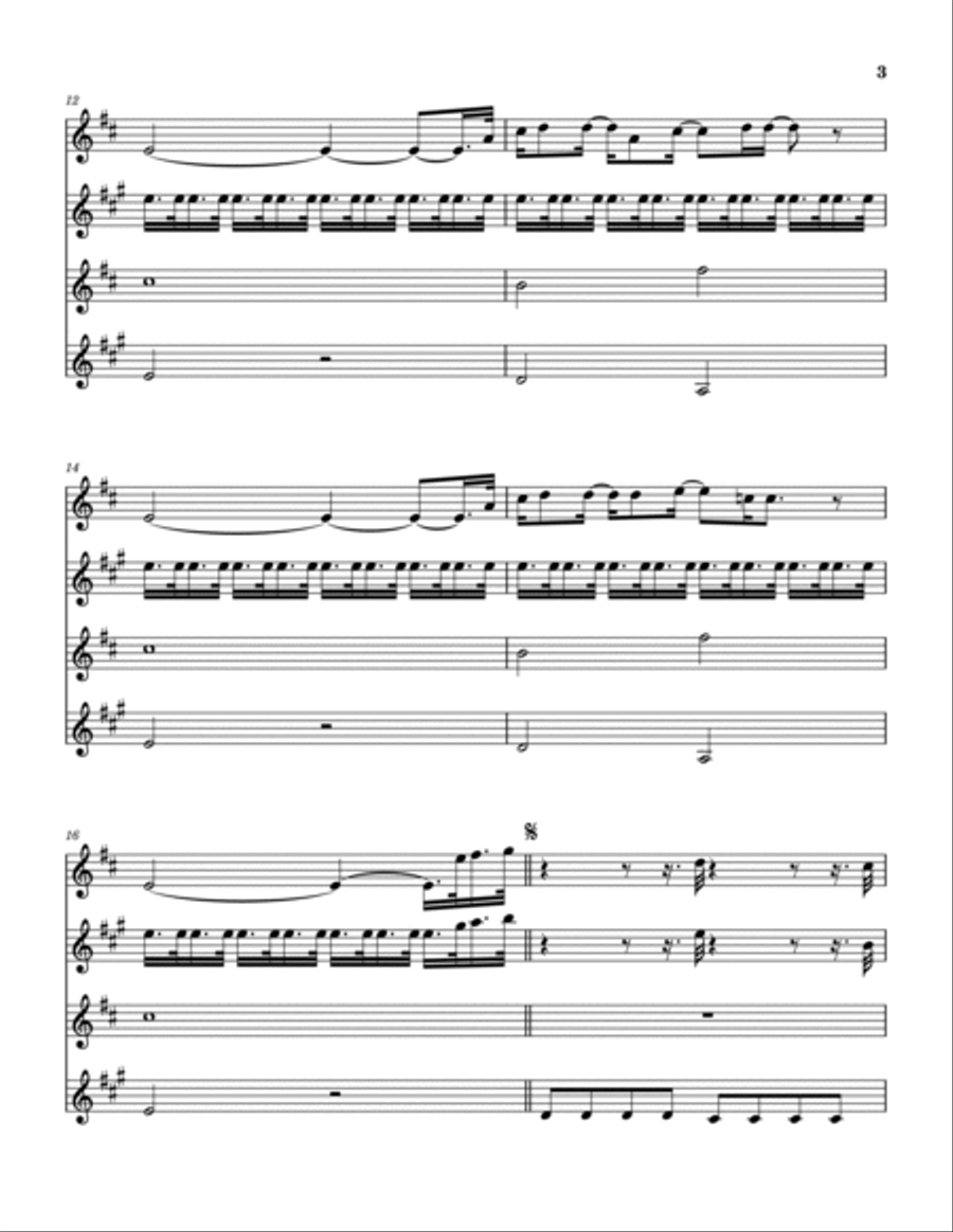Dance Hall Days Saxophone Quartet scores gallery preview page 4