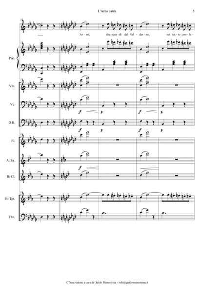 L'Arno canta partitura orchestrale (Vitali Allegra Menestrina) image number null
