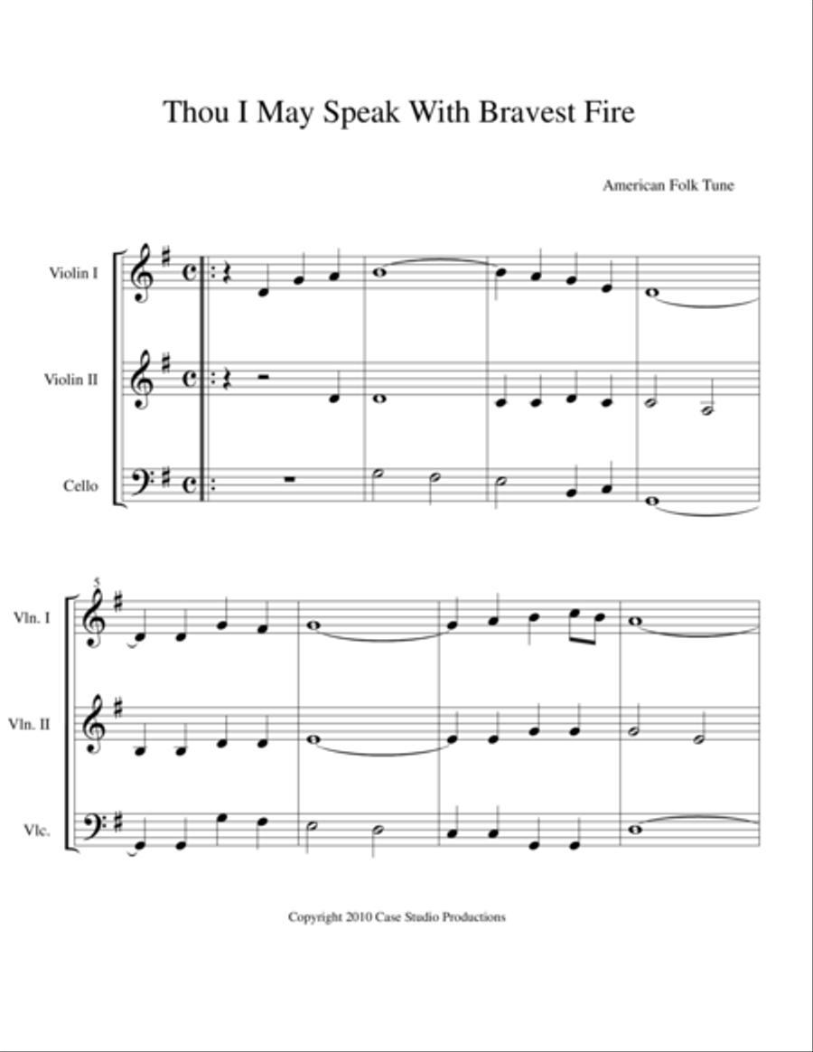 A Collection Of Hymns For String Trio book 2 String Trio scores gallery preview page 1