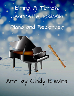 Book cover for Bring A Torch, Jeannette, Isabella, Piano and Recorder