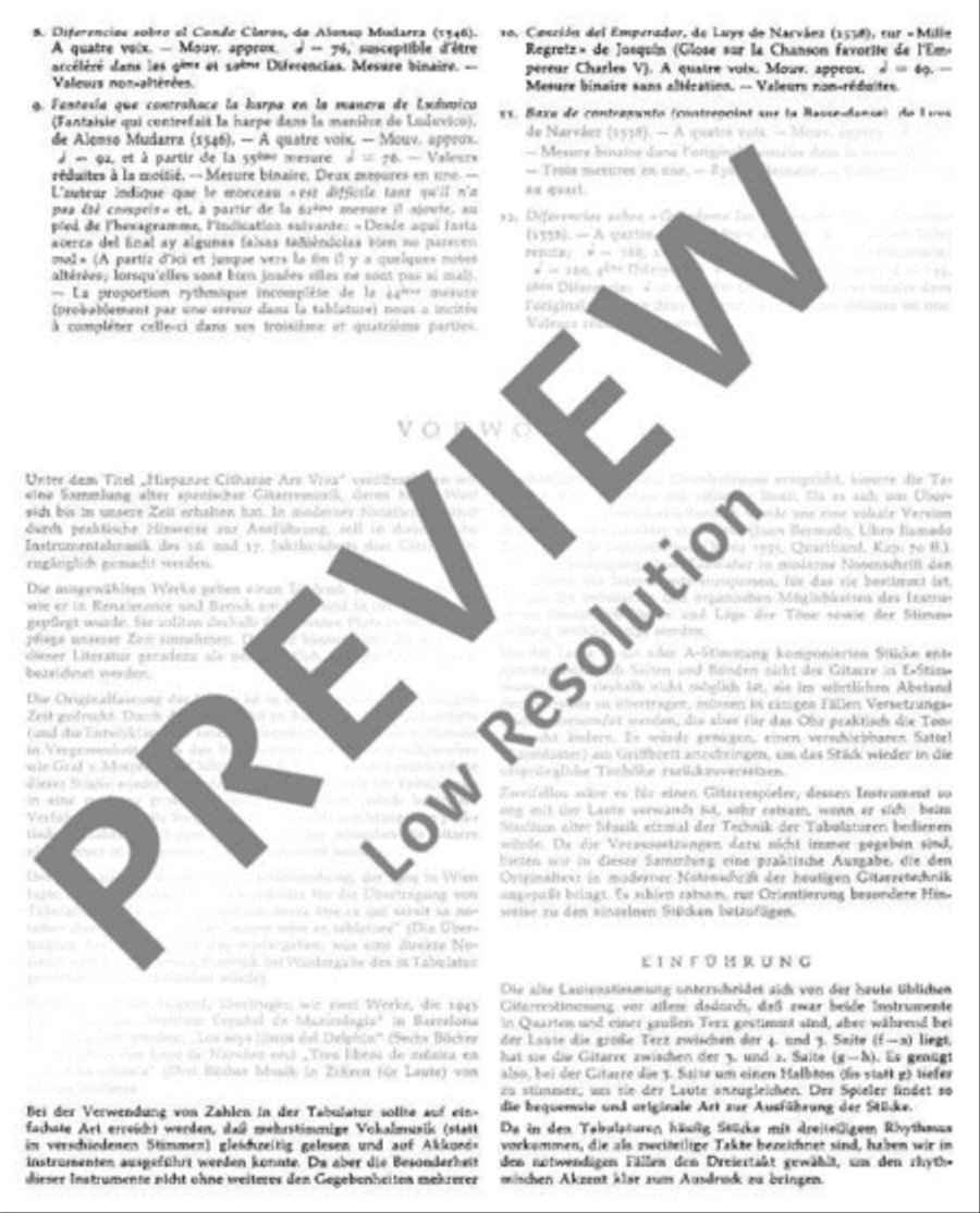 Hispanae Citharae Ars Viva Guitar scores gallery preview page 8