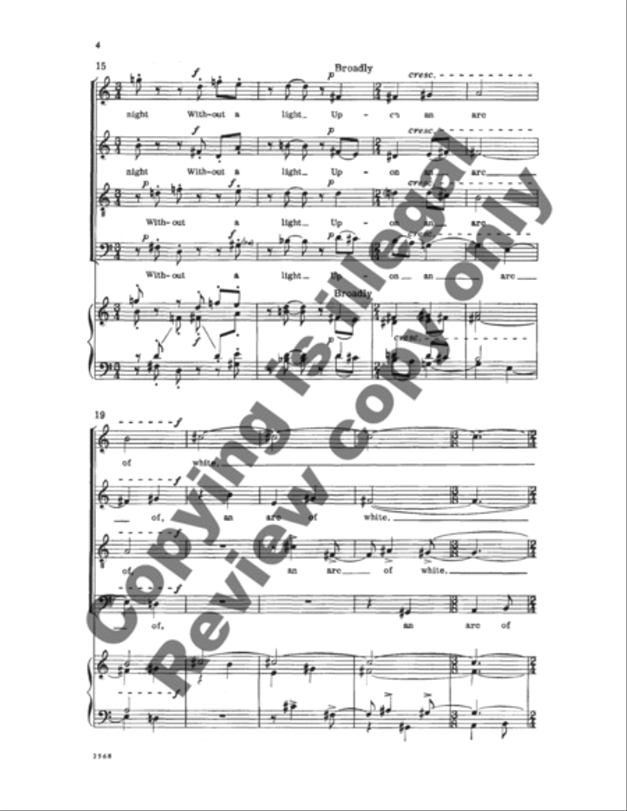 Dickinson Settings: A Spider Sewed at Night 4-Part scores gallery preview page 5