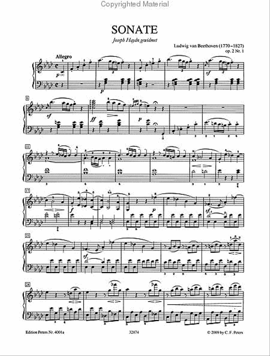 Sonate for Klavier Nr. 1 f-Moll op. 2; 1 Piano Solo scores gallery preview page 3