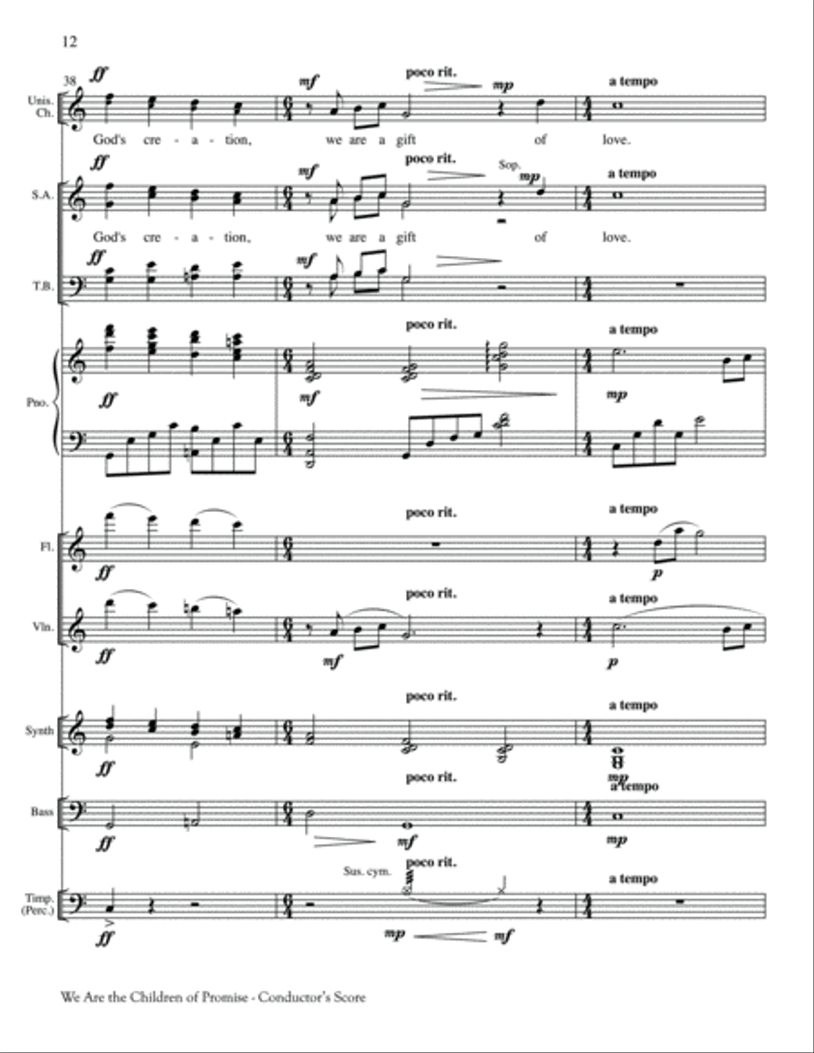 We Are the Children of Promise Unison Choir scores gallery preview page 12