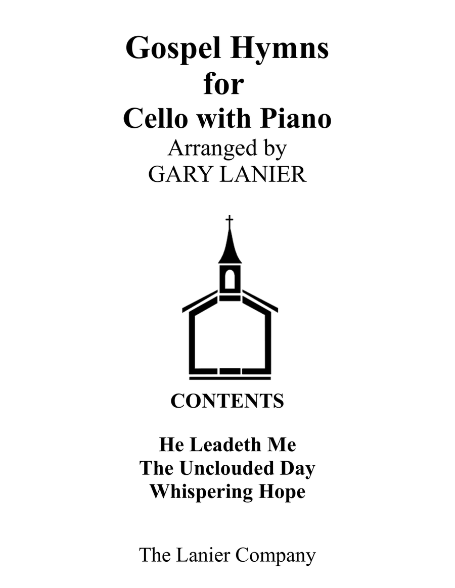 Gospel Hymns for Cello (Cello with Piano Accompaniment) Piano scores gallery preview page 1