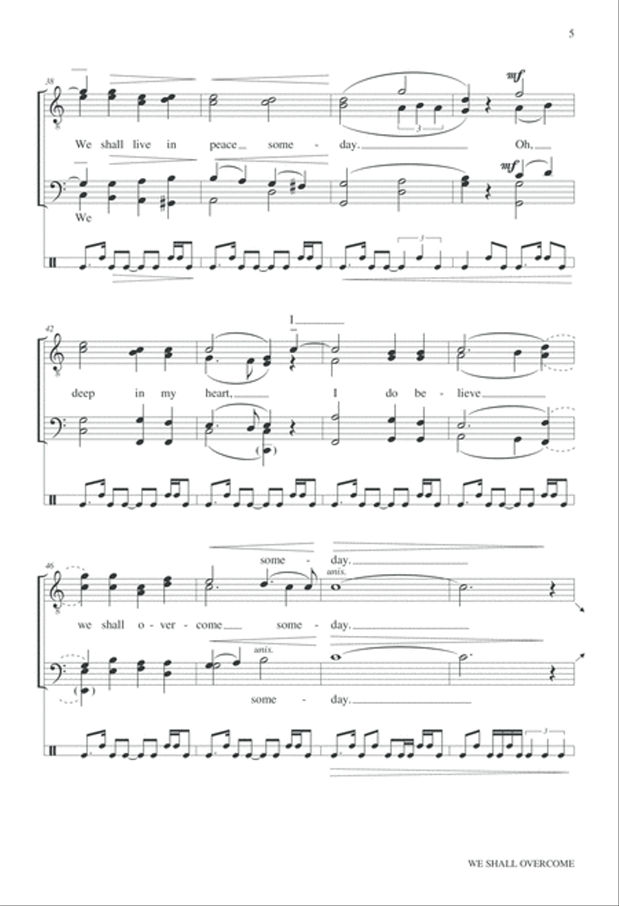 We Shall Overcome We Shall Overcome 4-Part scores gallery preview page 6