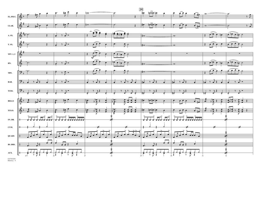 Misirlou - Full Score Marching Band scores gallery preview page 4